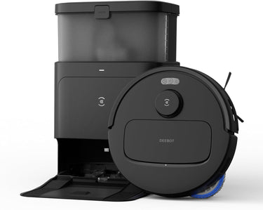 ECOVACS N30 Pro Omni Robot Aspirador Lavador con estación, Robot Aspirador 10000Pa, Limpieza con agua caliente y secado, Cepillo ZeroTangle 2.0, elevación de patines de 9 mm, vaciado automático